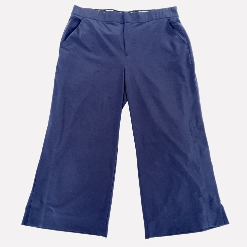 Athleta Navy Tribeca Crop Pants - Wide-Leg Cropped